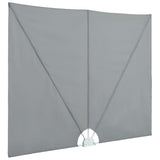 Collapsible Terrace Side Awning Grey 240x160 cm 44563