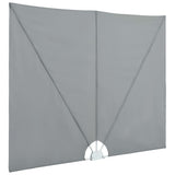 Collapsible Terrace Side Awning Grey 300x200 cm 44565