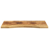 Desk Top with Curve 90x50x2.5 cm Solid Wood Rough Mango 370178