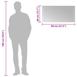 LED Bathroom Mirror Transparent 40 x 80 cm Tempered Glass 42045778