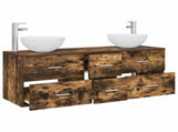 Bathroom Cabinet Set 3 pcs Smoked Oak 49.5 x 35 x 63 cm 3405799