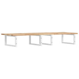 Basin Shelf Wall Mounted Steel and Solid Wood Acacia 3302792