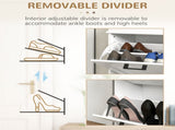 Two-Drawer Minimalistic Shoe Storage Cabinet, for 10 Shoes, White T3398P329448