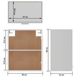 Hanging Cabinet Lyon High Gloss White 50x31x60 cm Engineered Wood 801265