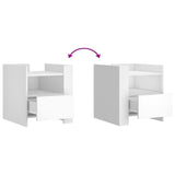 Bedside Cabinet White 45x50x50 cm Engineered Wood 848276