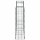 Arched Gabion Baskets 5 pcs 200x50x140/160 cm Galvanised Iron 3146365