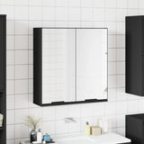 Bathroom Mirror Cabinet Black 64x20x67 cm Engineered Wood 833560