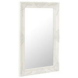 320320 Wall Mirror Baroque Style 50x80 cm White
