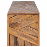 TV Stand 110x60x38 cm Solid Teak Wood 326176