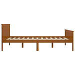 ZNTS Bed Frame without Mattress Honey Brown Solid Wood Pine 140x200cm 322191