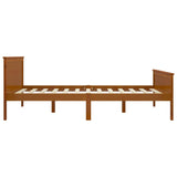 ZNTS Bed Frame without Mattress Honey Brown Solid Wood Pine 140x200cm 322191