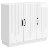 Sideboard High Gloss White 89 x 34.5 x 77 cm Engineered Wood 895339