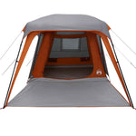 Camping Tent with Porch Dome 5-Person Grey and Orange Waterproof 4009583