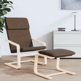 Relaxing Chair Dark Brown Fabric 351056
