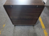 80cm Walnut Shoe Cabinet, Mid-Century Modern Freestanding Shoe Cabinet, Freestanding Organizer with W6296P537617