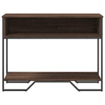 ZNTS Console Table Brown Oak 100x35x74.5 cm Engineered Wood 848533
