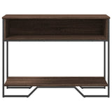 ZNTS Console Table Brown Oak 100x35x74.5 cm Engineered Wood 848533
