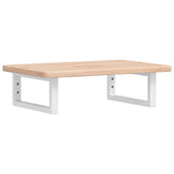 Basin Shelf Wall Mounted Steel and Solid Wood Oak 3302332