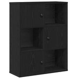Bookcase Black Oak 60x24x76.5 cm Engineered Wood 860383