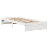 Bed Frame without Mattress White 75x190 cm Solid Wood Pine 3301647