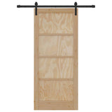 Sliding Door Brown 86 x 198.5 cm Solid Pine Wood 3333286