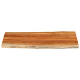 Table Top 110x60x2.5 cm Rectangular Solid Wood Acacia Live Edge 370623