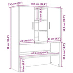 ZNTS Washing Machine Cabinet Old Wood 70.5x25.5x90 cm 856637