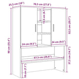 ZNTS Washing Machine Cabinet Old Wood 70.5x25.5x90 cm 856637