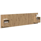 Headboard With Cabinet 3 pcs Artisan Oak Engineered Wood 3415841