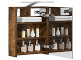 Bathroom Mirror Cabinet Smoked Oak 30 x 10.5 x 50 cm 889019