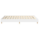 Bed Frame White Engineered wood, solid eucalyptus wood, plywood 3328717