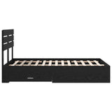 Bed Frame with Drawer with Headboard Manual Engineered Wood 3411668