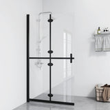 151183 Foldable Walk-in Shower Wall Transparent ESG Glass 100x190 cm