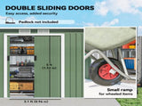 9ft x 4ft Metal Garden Shed, Outdoor Tool House with Foundation Kit, Ventilations and Double Doors, T3398P377666