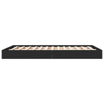 ZNTS Bed Frame without Mattress Black 120x200 cm Engineered Wood 842029