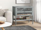 Wooden Hamster Cage 3 Tier House w/ Storage Shelf, Openable Top for Gerbils, Grey T3398P350015