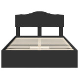 Storage Bed with Headboard Black 120 x 200 cm Engineered Wood 3413111