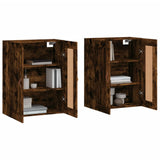 Wall Mounted Cabinets 2 pcs Smoked Oak Engineered Wood 3197998