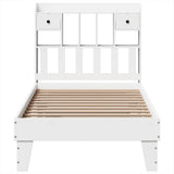 Bed Frame without Mattress White 90x190 cm Solid Wood Pine 3308865