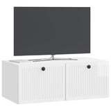 Wall-Mounted TV Cabinet High Gloss White 78.5 x 41 x 30 cm 898009