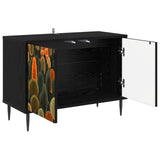 TV Cabinet ZAANDAM 69 x 33 x 50.5 cm Black Oak Engineered Wood 8007020