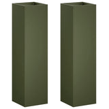 Garden Planter 2 pcs Olive Green 20 x 20 x 75 cm 8005323