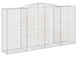 Arched Gabion Baskets 6 pcs 300x50x200/220 cm Galvanised Iron 3146795