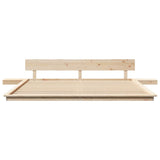 Bed Frame Brown 200 x 200 cm Wood 872386