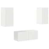 TV Cabinet Set 6 pcs High Gloss White Engineered Wood 3409064