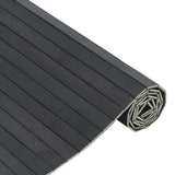 Rug Rectangular Grey 100x500 cm Bamboo 376826