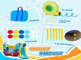 4 in 1 Kids Bouncy Castle Large Sailboat Style Inflatable House Slide Trampoline Water Pool Climbing T3398P348072