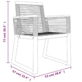 Garden Dining Set Black 3156548