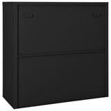 Sliding Door Cabinet Anthracite 90x40x90 cm Steel 335957