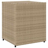 Garden Storage Cabinet Beige 55x59x69 cm Poly Rattan 365558